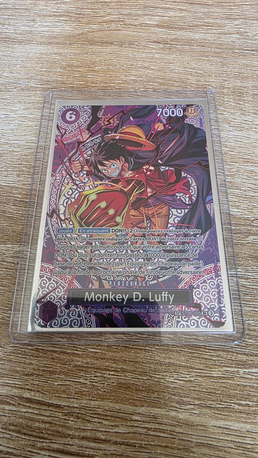 Carte Monkey D. Luffy SP SR ST26-005 (langue FR) — One Piece TCG édité par Bandai