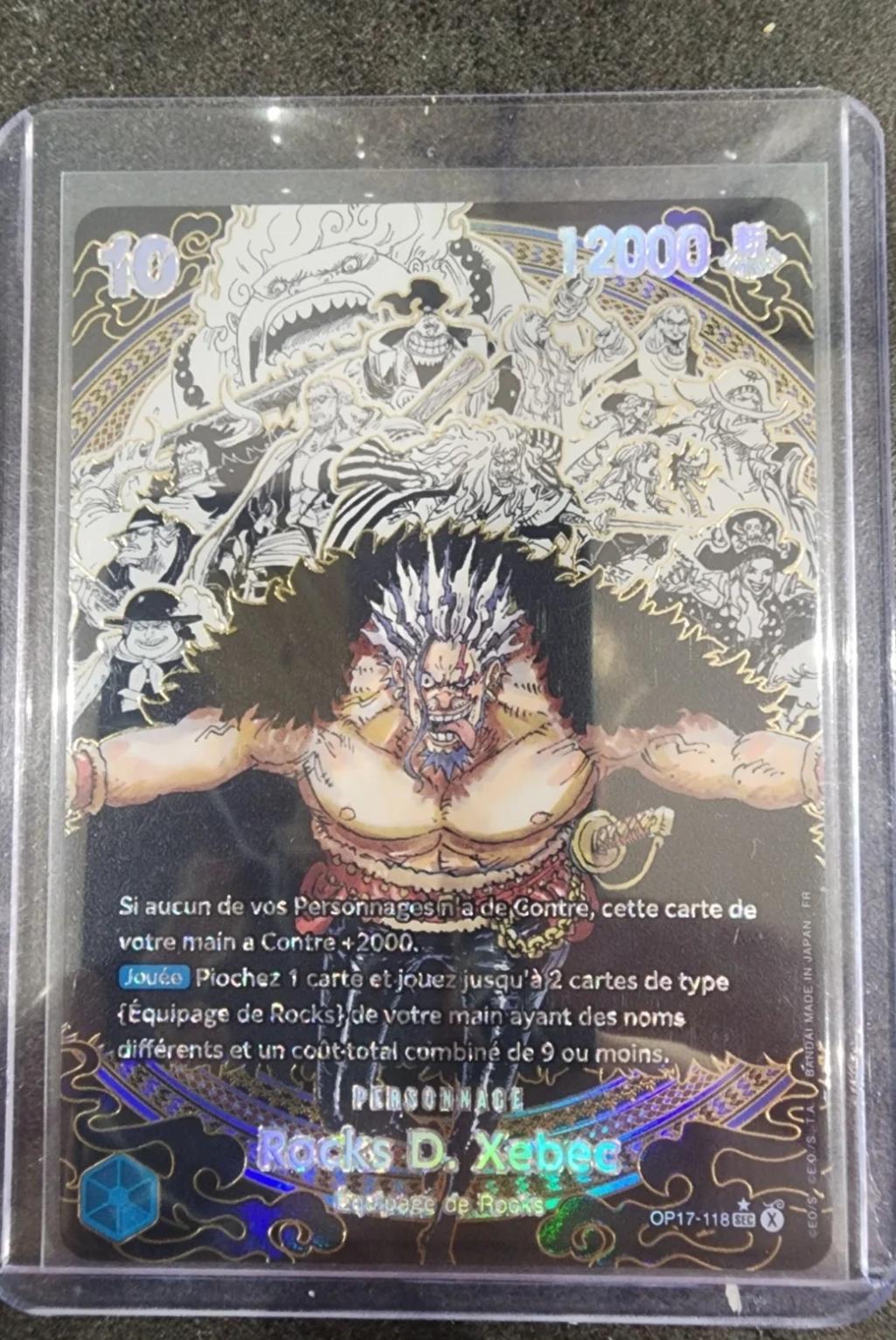 Carte Rocks D. Xebec OP17-118_p2 Secret Rare OP-17 — One Piece TCG FR (Bandai)