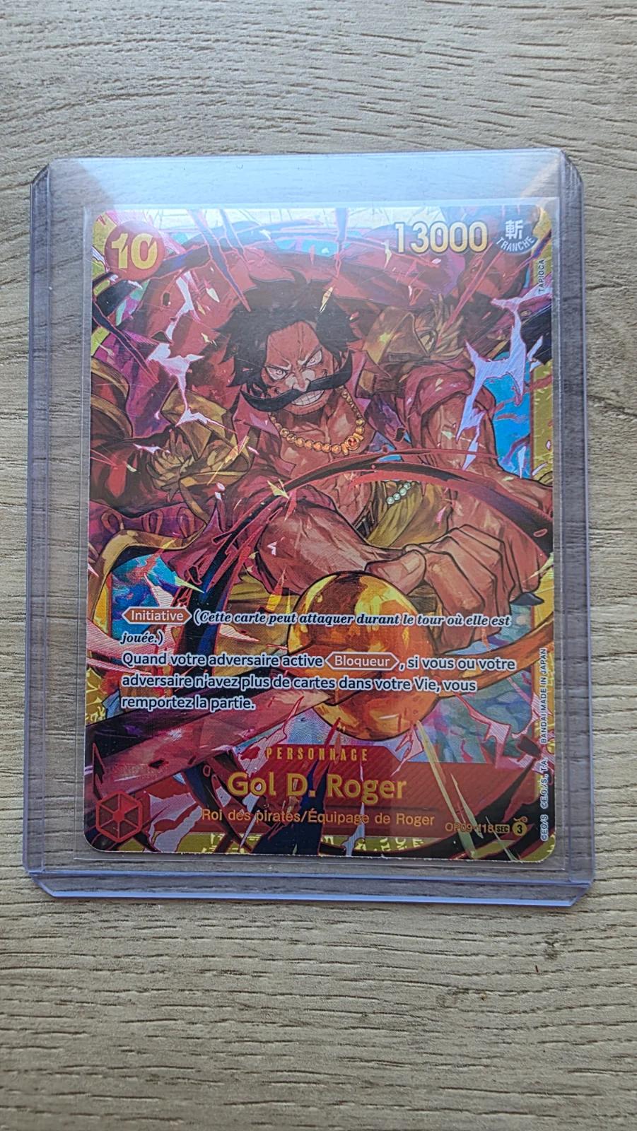 Carte Gol D. Roger OP09-118 Secret Rare OP-09 — One Piece TCG FR (Bandai)