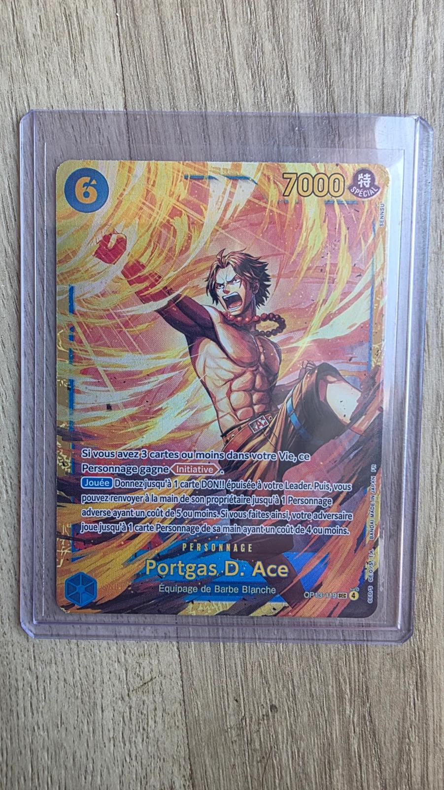 Carte SEC ACE OP13-119 du set OP13 (langue FR) — One Piece TCG édité par Bandai