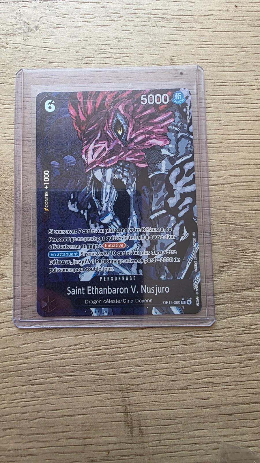 Carte SAINT NUSJURO OP13-080 du set OP13 (langue FR) — One Piece TCG édité par Bandai