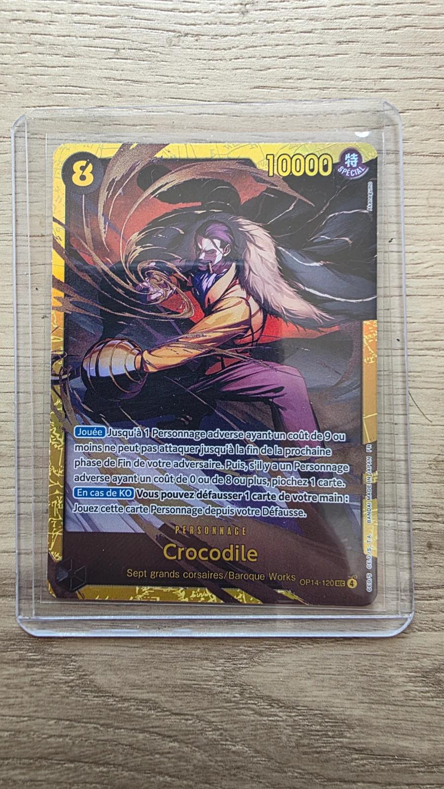 Carte SEC CROCODILE OP14-120 du set OP14 (langue FR) — One Piece TCG édité par Bandai