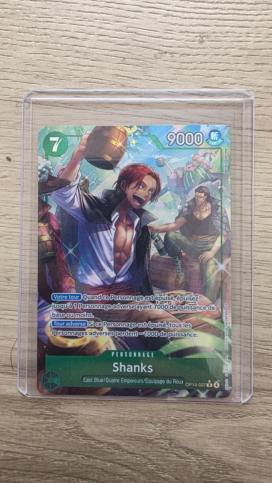 Carte SHANKS OP14-027 du set OP14 (langue FR) — One Piece TCG édité par Bandai