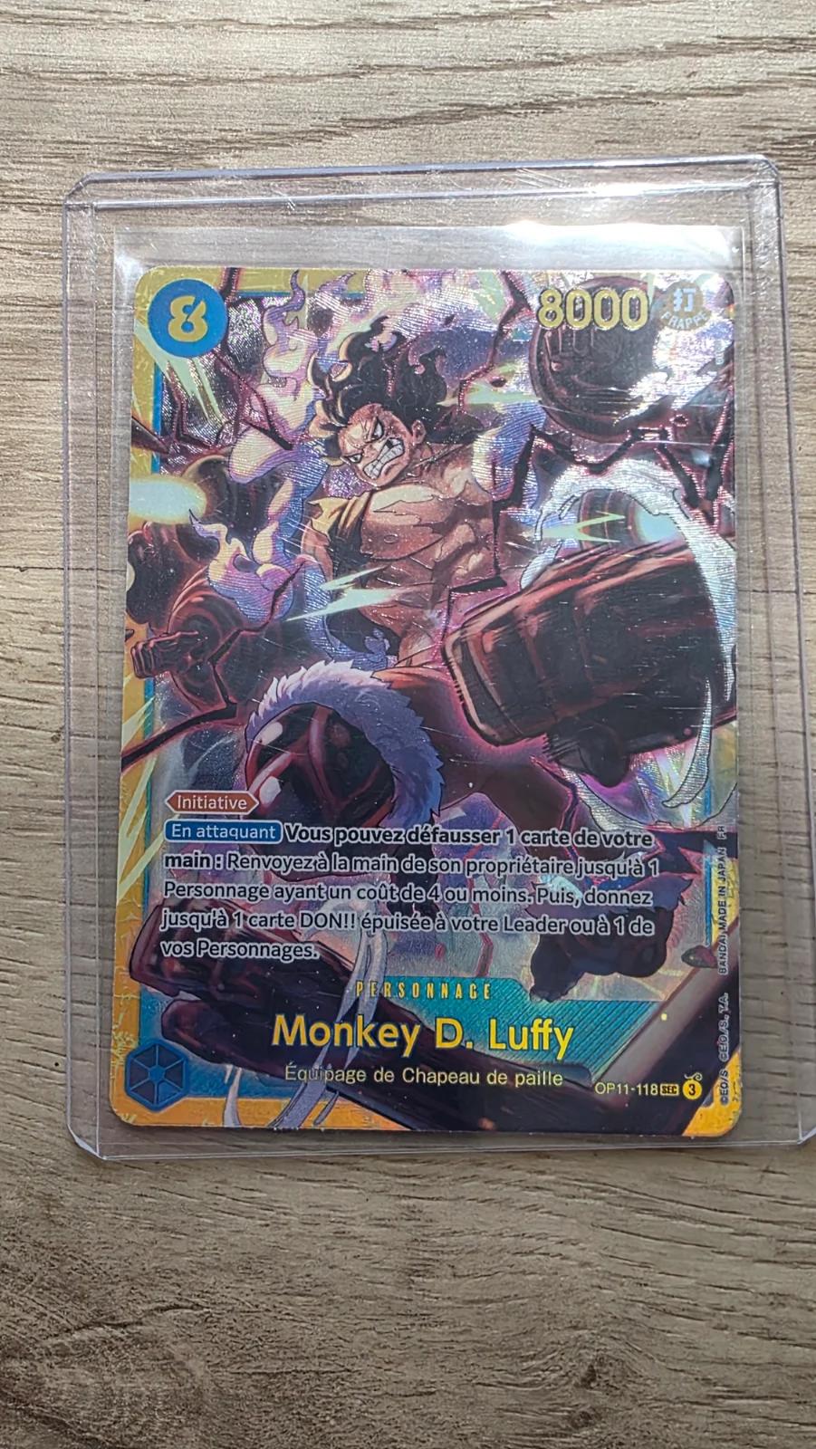 Carte SEC LUFFY OP11-118 OP11 — One Piece TCG FR (Bandai)