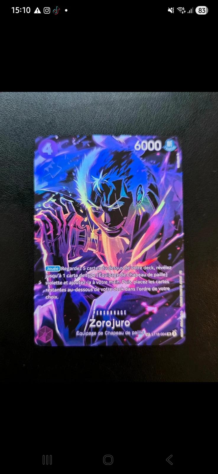 Carte Zorojuro SP ST18-004 OP12 — One Piece TCG FR (Bandai)
